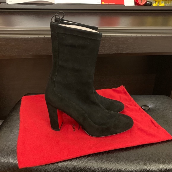 🚫SOLD🚫 Auth Christian Louboutin Gena suede shaft - Picture 2 of 5